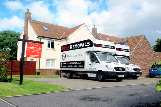 Reds removals vehicles and porters carrying out a home rtemoval in Stockton-On-Tees