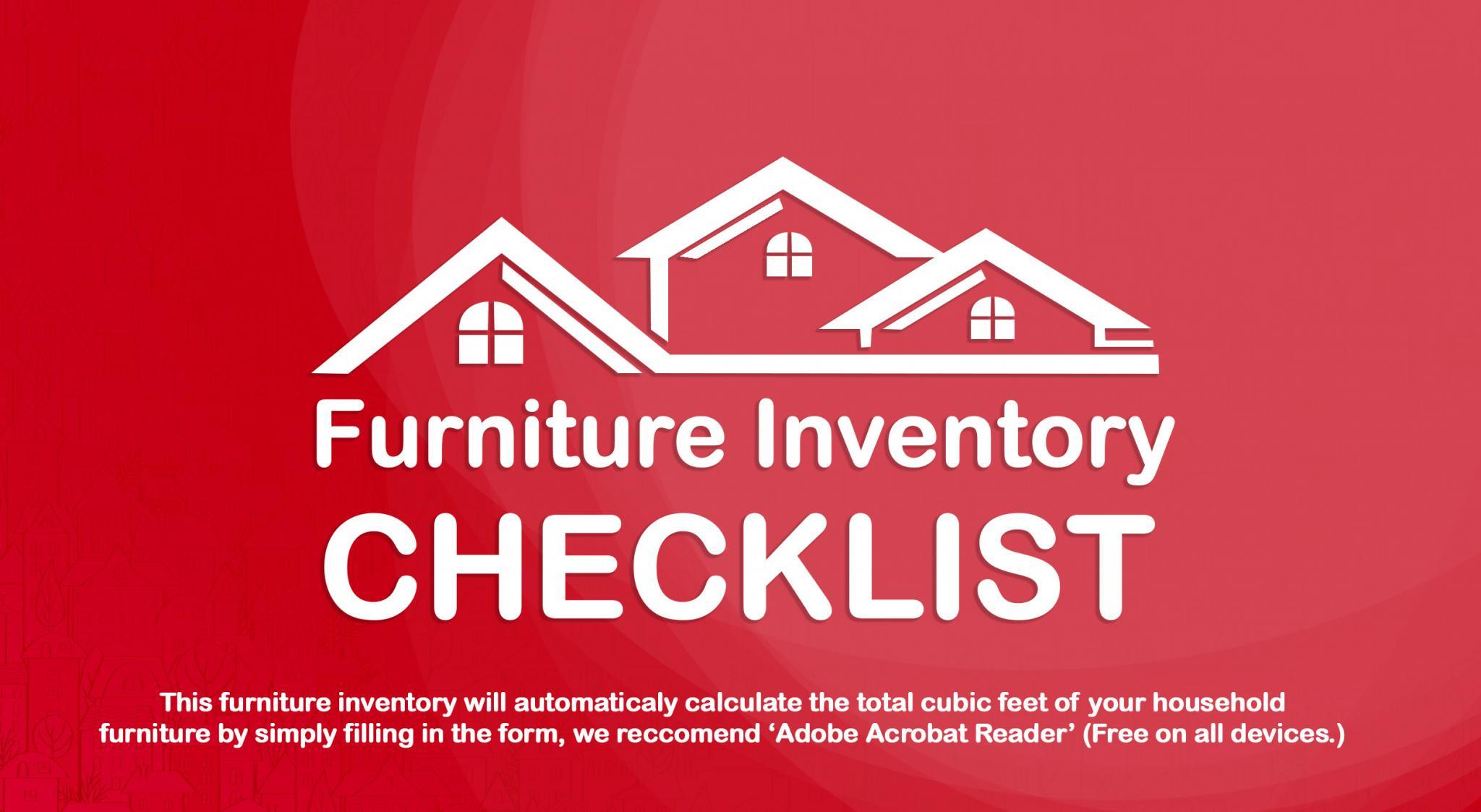 Furniture inventory list for moving home Reds Removals Moves Made Easy