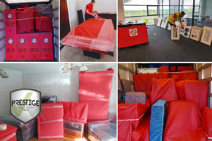 Reds Removals protecting furniture prior to removal in Darlington, Middlesbrough, Hartlepool & Stockton