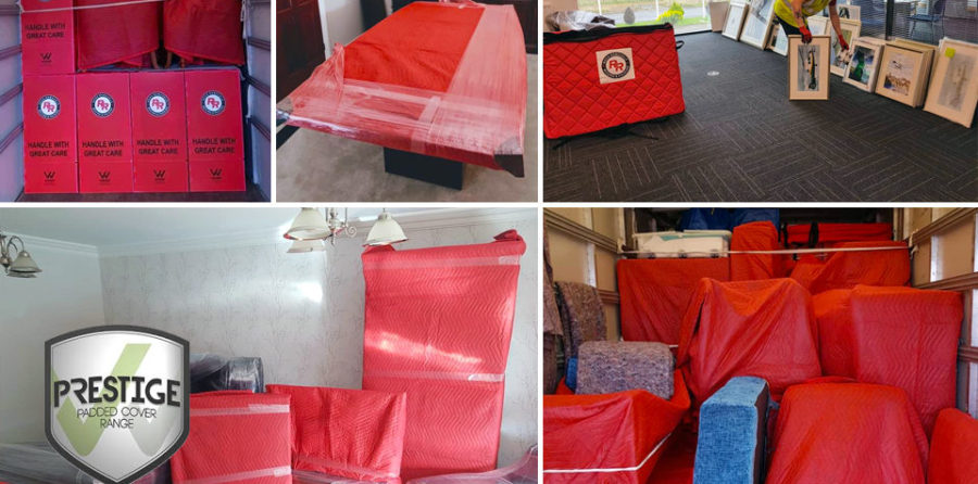 Reds Removals protecting furniture prior to removal in Darlington, Middlesbrough, Hartlepool & Stockton